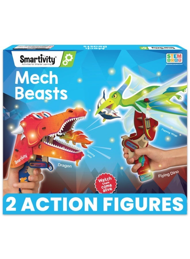 سمارتيفيتي ٢ في ١ حيوانات | تنين وديناصور طائر | ألعاب للأطفال من ٦ إلى ١٢ سنة | هدايا عيد ميلاد للأولاد والبنات | لعبة علمية تركيبية للأطفال من ٦ إلى ١٢ سنة | لعبة تعليمية في مجالات العلوم والتكنولوجيا والهندسة والرياضيات - Image 1